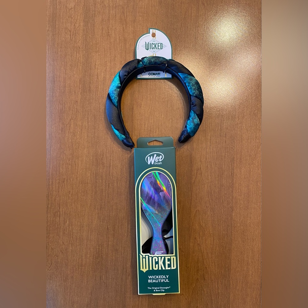 NIP Wicked hairbrush and headband